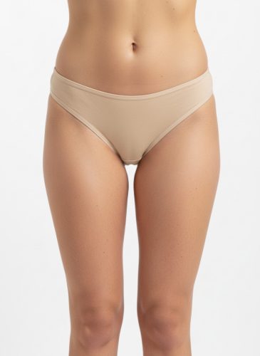 Testszínű pamut spandex tanga