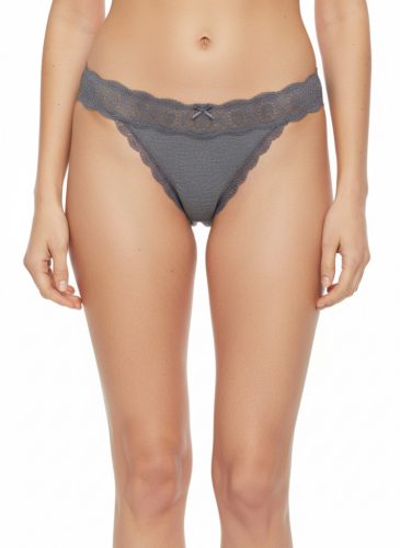 Szürke time csipkés tanga