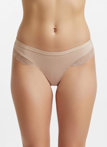 Neo testszínű csipkés tanga