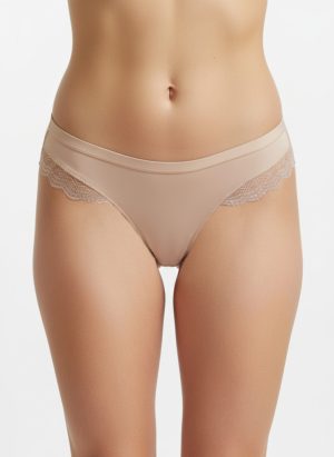 Neo testszínű csipkés tanga