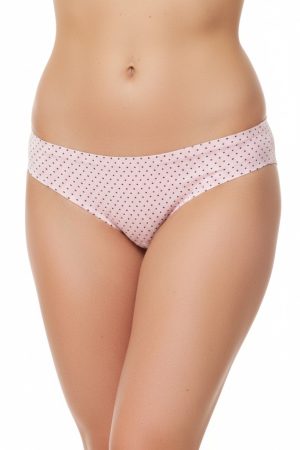 Factor rózsaszín pöttyös lézervágott tanga