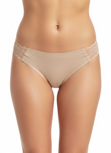 Daisy shine csillogó testszínű csipkés tanga