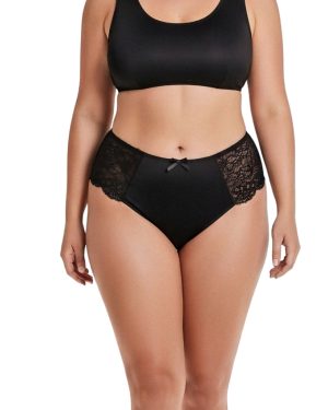 Chloe fekete csipkés plus size bugyi