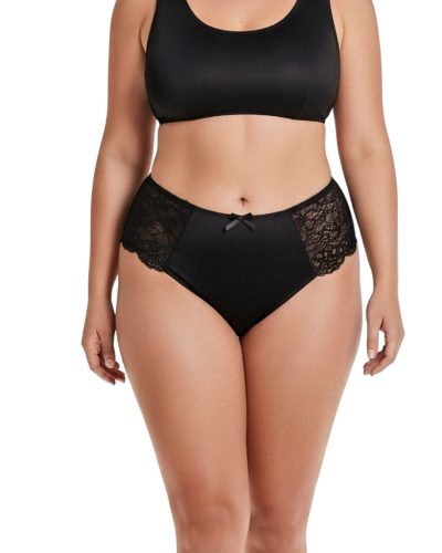 Chloe fekete csipkés plus size bugyi