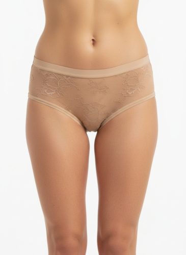 LF testszínű csipkés hipster