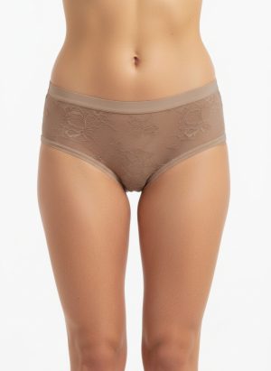 LF sötét púder színű csipkés hipster