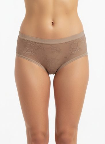 LF sötét púder színű csipkés hipster