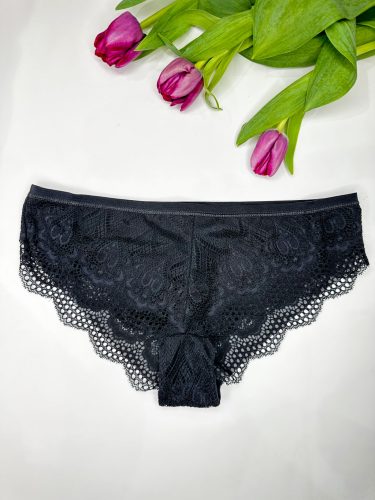 Brace fekete csipkés bikini bugyi