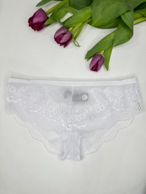 Brace fehér csipkés bikini bugyi
