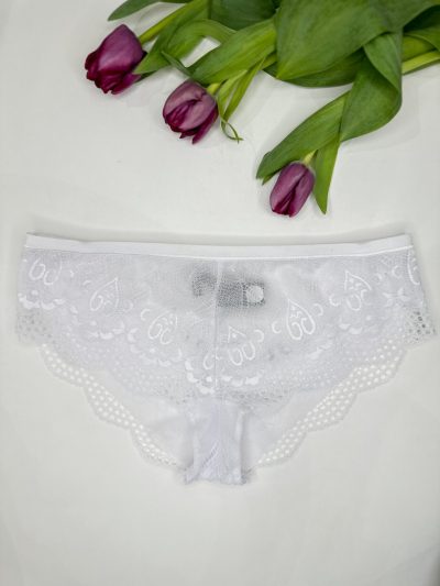 Brace fehér csipkés bikini bugyi