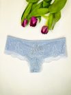 Jégkék színű csipkés hipster tanga