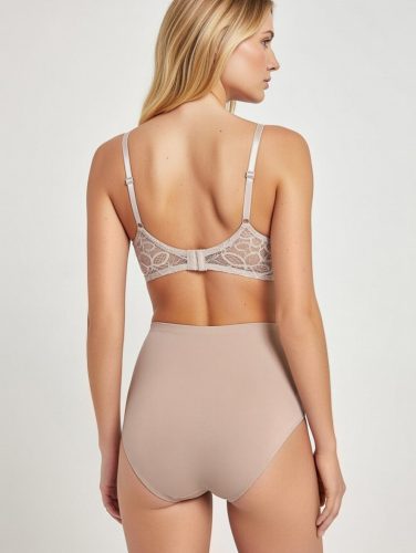 Tummy púder színű magasított bugyi