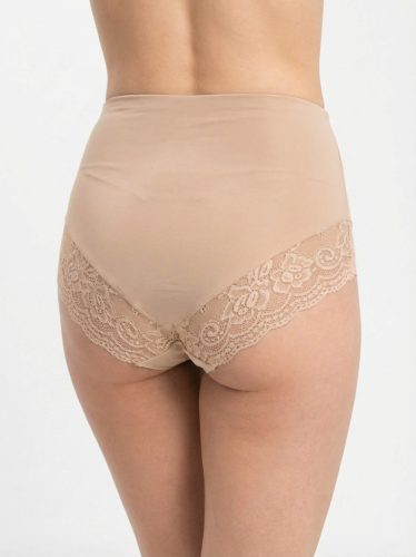 Light testszínű csipkés magasított bugyi