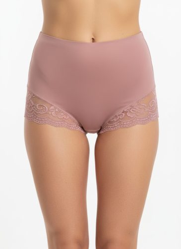 Light púder színű  csipkés magasított bugyi