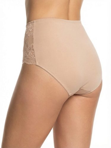 Sexy in testszínű csipkés magasított bugyi