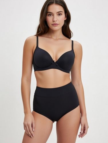 Smooth magasított fekete bugyi