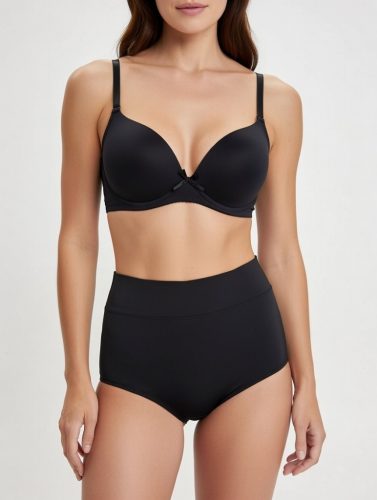 Smooth magasított fekete bugyi