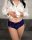 Mélykék színű csipkés boyshort