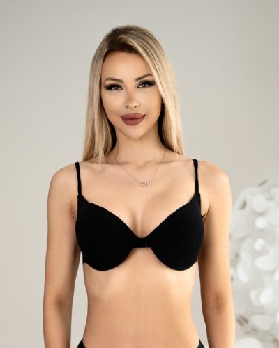 Fekete melltartó alaktartó kengyellel