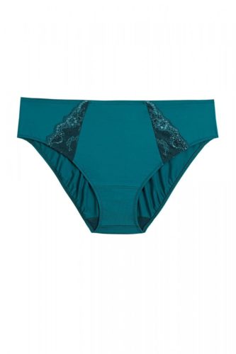 Smaragdzöld csipkés klasszikus bugyi