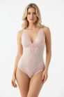 Belong T rózsaszín csipkés merevítő nélküli body