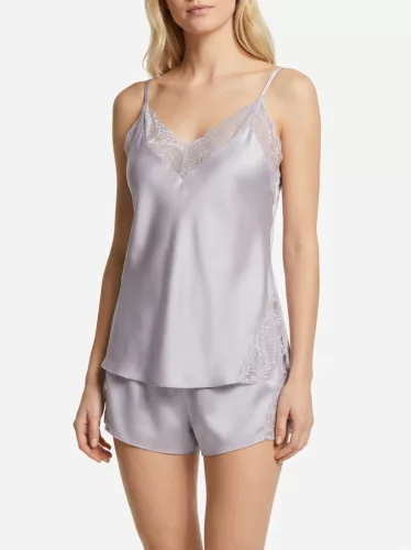 Saucey pasztell lila szatén short szett