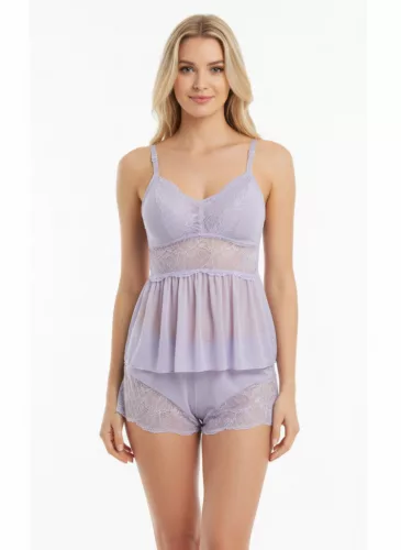 Tidal csipkés hálóruha short szett