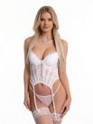 Luxe exkluzív Fehér csipkés bustier szett