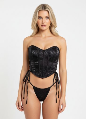 Exkluzív szatén corset szett