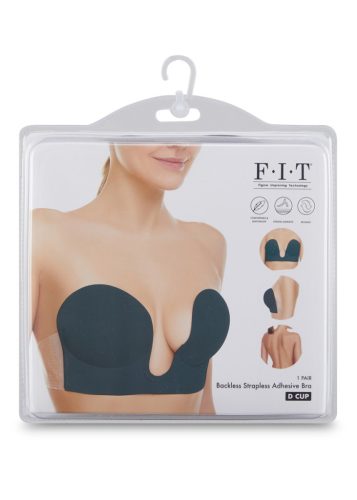 U-PLUNGE fekete öntapadós melltartó C-kosárméretben