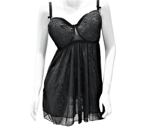 Csipkés plus size kombiné tangával