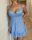 Kék csipkés plus size babydoll