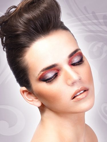 Glamour műszempilla ragasztóval Black/Red No.562