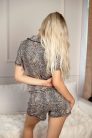 Tea Time leopárd mintás hálóruha short szett