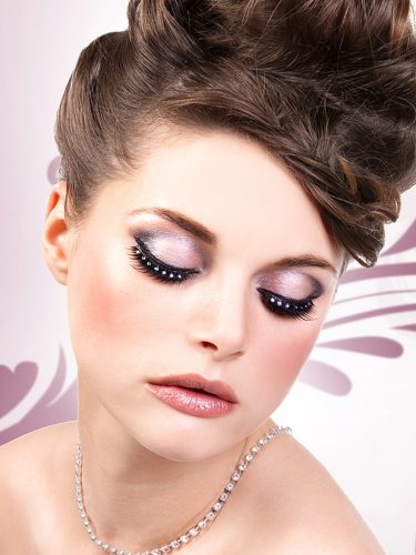 Glamour műszempilla ragasztóval Black/White No.586