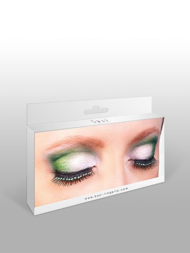 Glamour műszempilla ragasztóval Black/Light Green