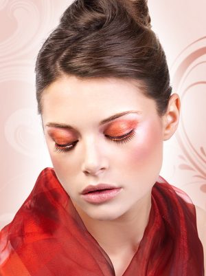 Glamour műszempilla ragasztóval Black/Red No.593