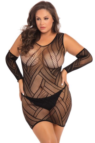 Necc plus size mini ruha szett