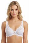Előformázott Fehér csipke-melltartó függővel