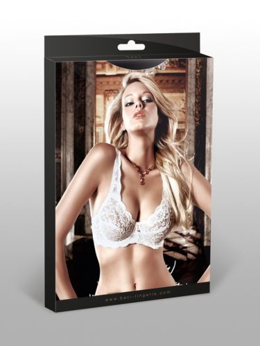 Előformázott Fehér csipke-melltartó függővel