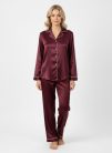 Sophia padlizsán színű szatén pijama