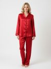 Sophia piros szatén pijama