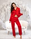 Sophia piros szatén pijama