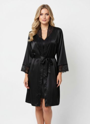 Claire szatén hálóing és köntös szett