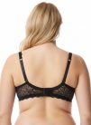 Szivacs nélküli fekete csipkés plus size melltartó