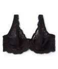  Plus size  fekete csipkés szivacs nélküli melltartó