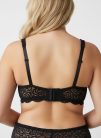 Puha csipkés fekete szivacs nélküli plus size melltartó