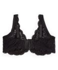 Puha csipkés fekete szivacs nélküli plus size melltartó