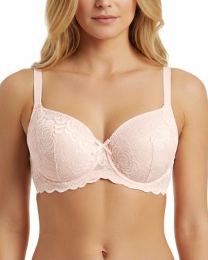 Unexpected halvány rózsaszín csipkés melltartó