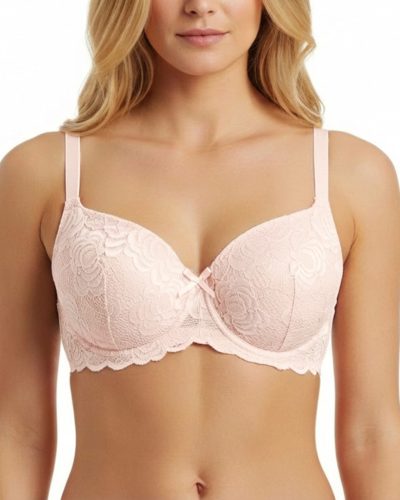 Unexpected halvány rózsaszín csipkés melltartó